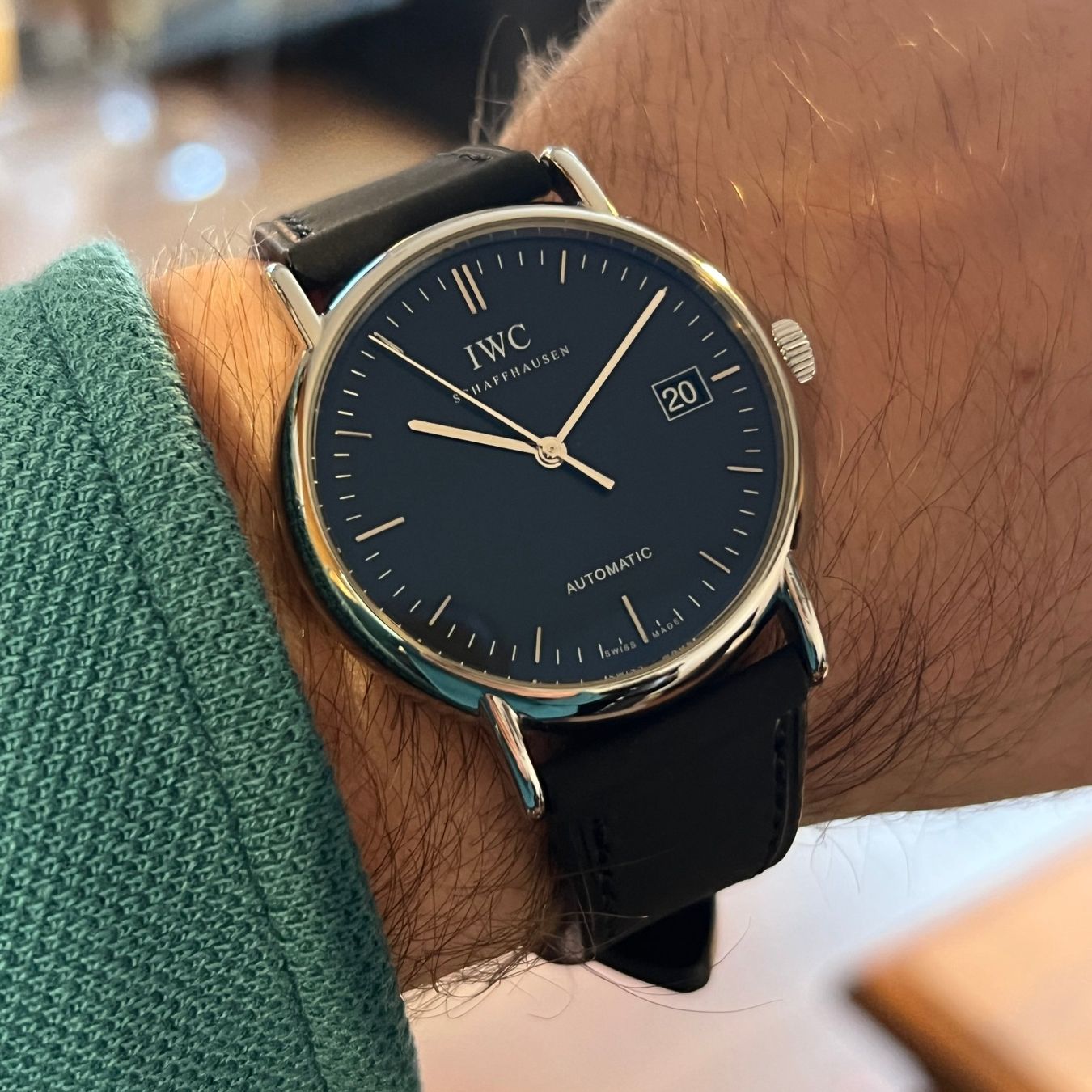IWC Orologi: IWC Portofino Automatic Date Black Dial IW353304 – Usato da Carouge GE venduto da Watchaser 3