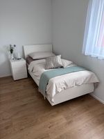 Bett mit Lattenrost Riposa verstellbar 100x200cm weiss - neu