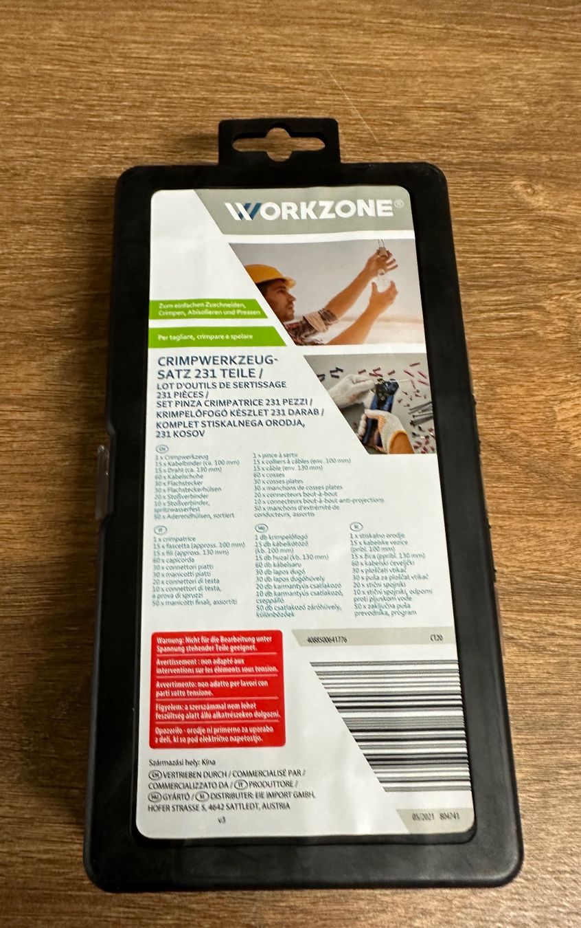 Tutti gli attrezzi: Workzone Crimpwerkzeug-Set, NEU – Nuovo e nell'imballaggio originale da Nussbaumen AG venduto da olitech5415 1