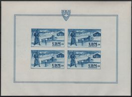 U.D.M. 39 GENÈVE - seltener Soldatenmarken Block