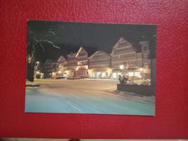 Urnäsch AR Winter Nachtaufnahme Dorfplatz