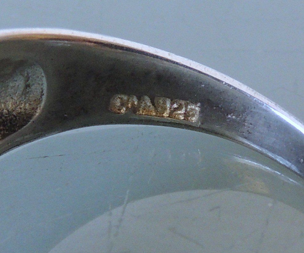 Anelli: DAVID SIGAL Silber 925 Leopard/Zebra Emaille Fingerring – Usato da Waldenburg venduto da schaller707 4