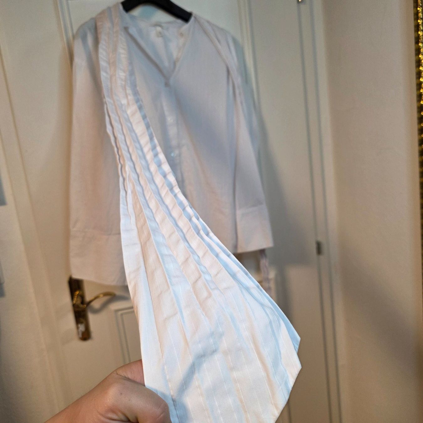 H&M Camicette: H&M Bluse weiß Schleife Gr.L Oversize – Usato da Wald ZH venduto da CapLux 5