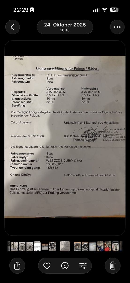 Seat Cerchioni: Alufelgen seat R.O.D – Usato da Uhwiesen venduto da Fw19 2