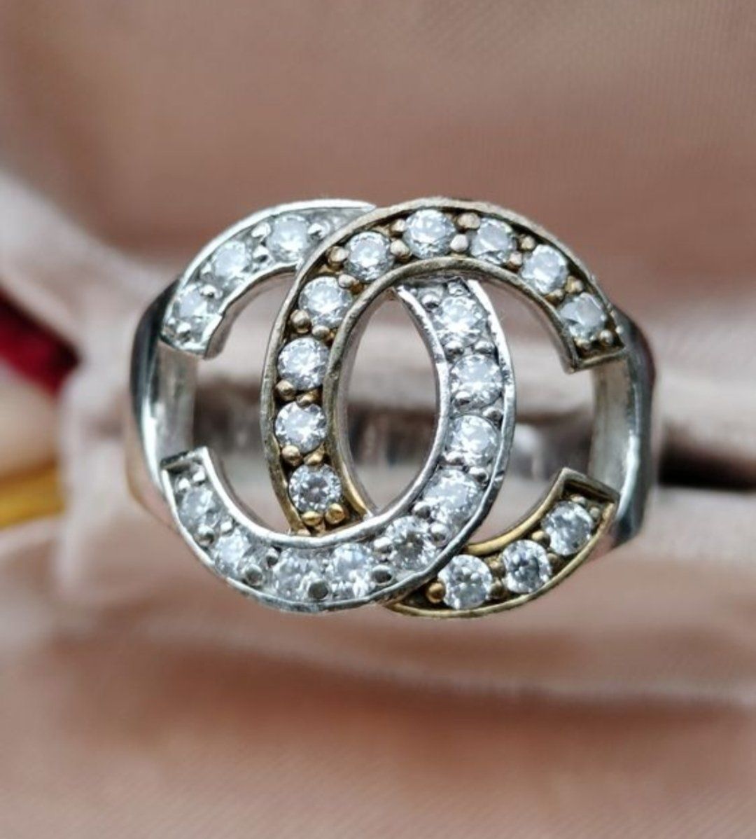 Anelli: Bicolor Zirkonia Ring 925 Solid Sterling Silber – Usato da Schwyz venduto da els_7cys 1