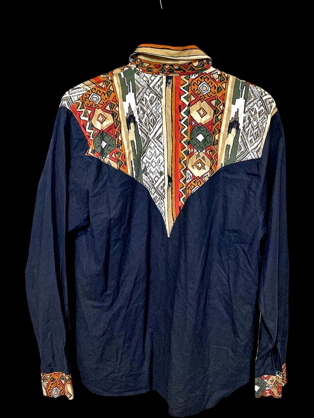 Camicie: De Pur Sang Western-Stil Button-Down Hemd mit Aztekenmuster – Usato da Zug venduto da vinokilo 4
