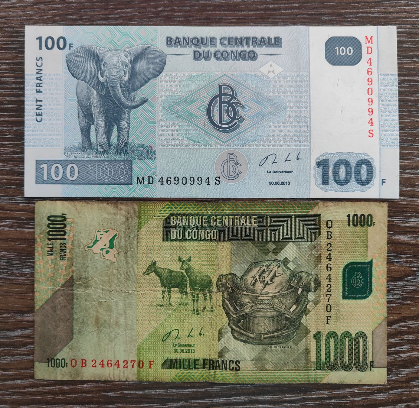 Billets de banque: Kongo 2 Stück !!!!!!! – D'occasion à Flaach par Lonzo99