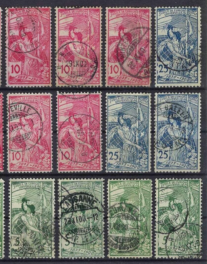 Tous les timbres: 1900 U.P.U. gute und saubere Werte gest. – D'occasion à Hitzkirch par walti1959 1