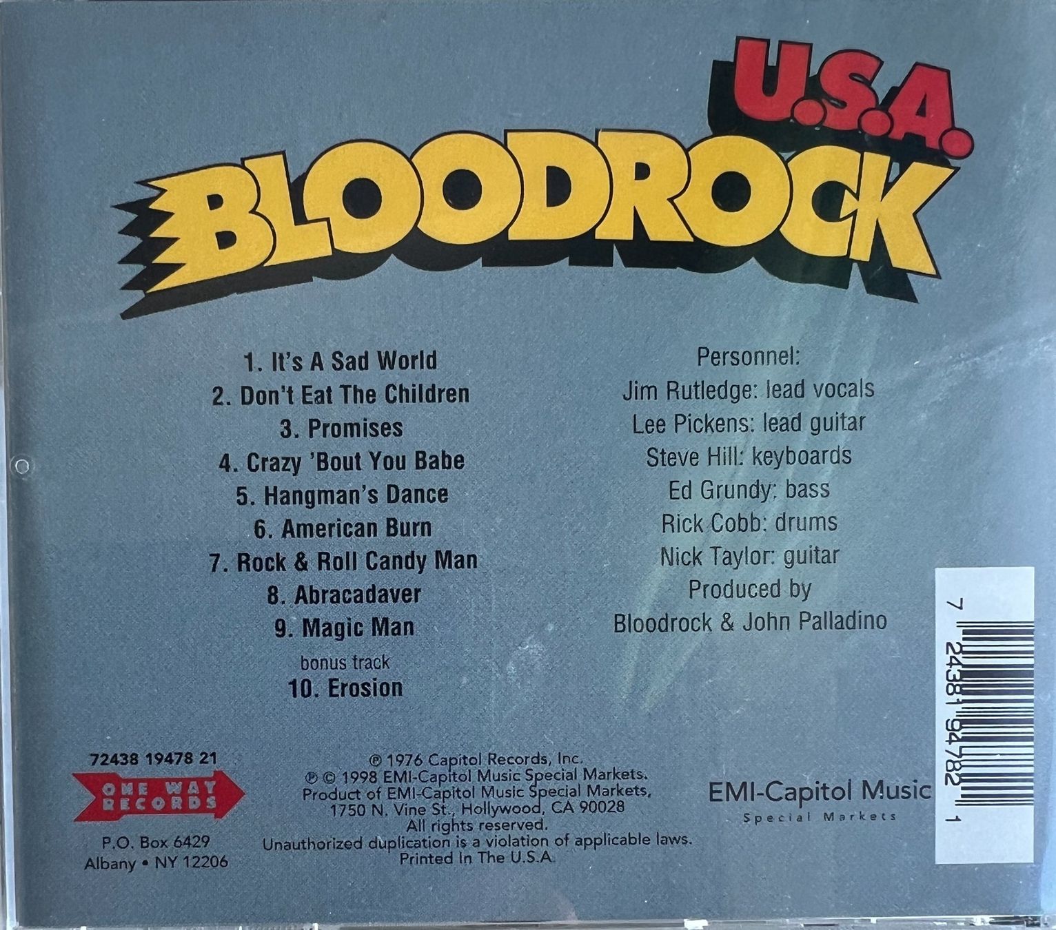 CD: BLOODROCK / U.S.A. – Usato da Bischofszell venduto da kustavi 1
