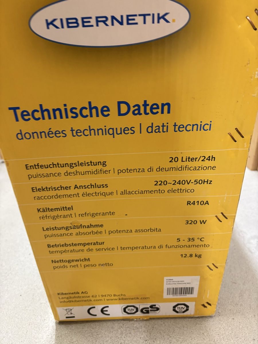 Kibernetik Luftentfeuchter: Entfeuchter – Gebraucht aus Zürich von chemostat 2