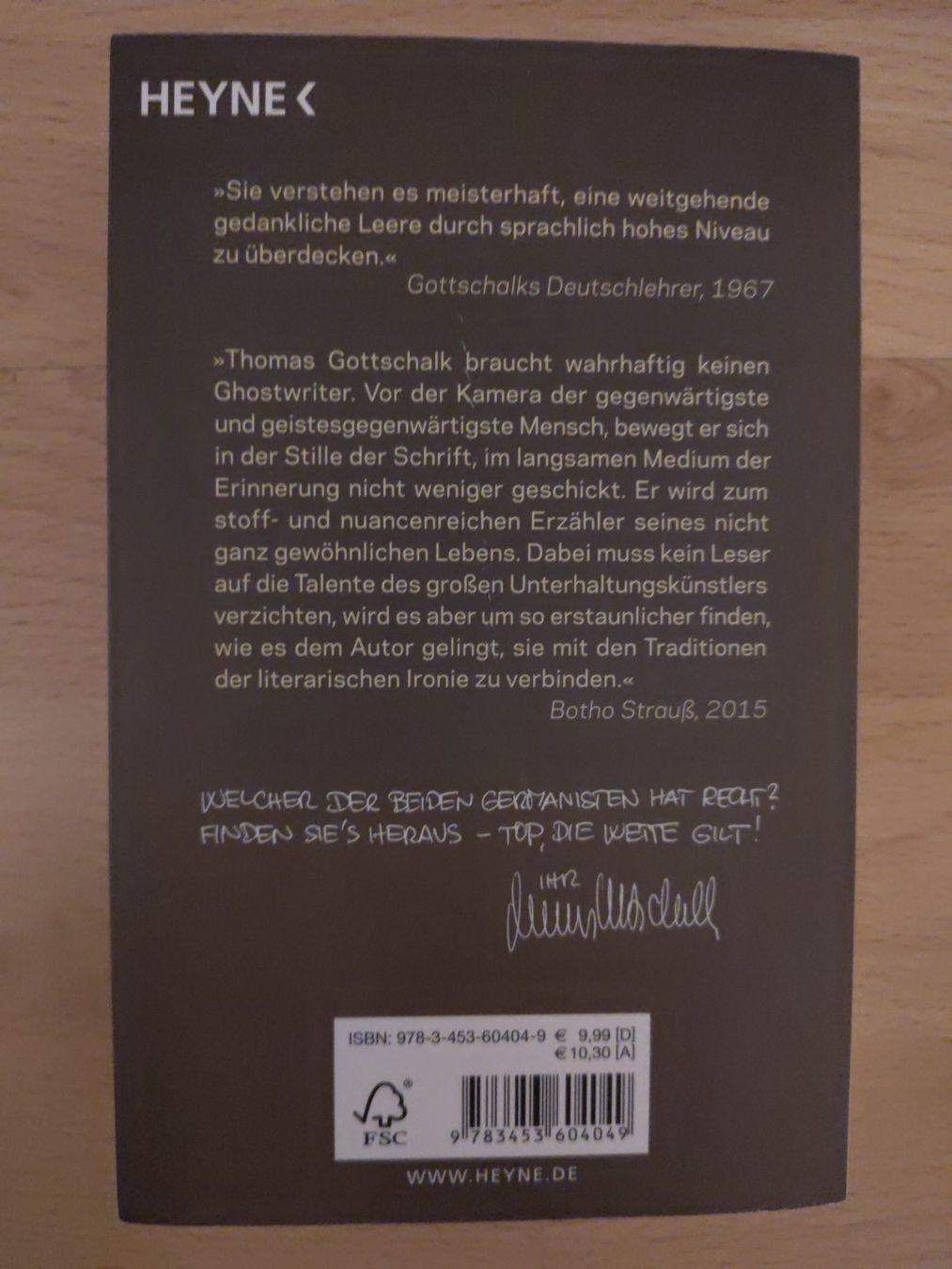 Bücher: Herbstblond Thomas Gottschalk – Gebraucht aus Luzern von Carmen.Steiger 1