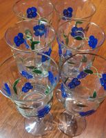 6er Set Weingläser handbemalt – Tiffany-Stil – Vitrinenzusta