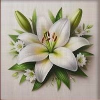 Perlen-Stickerei-DIY-Lilienblüten-kreatives Basteln-Bild