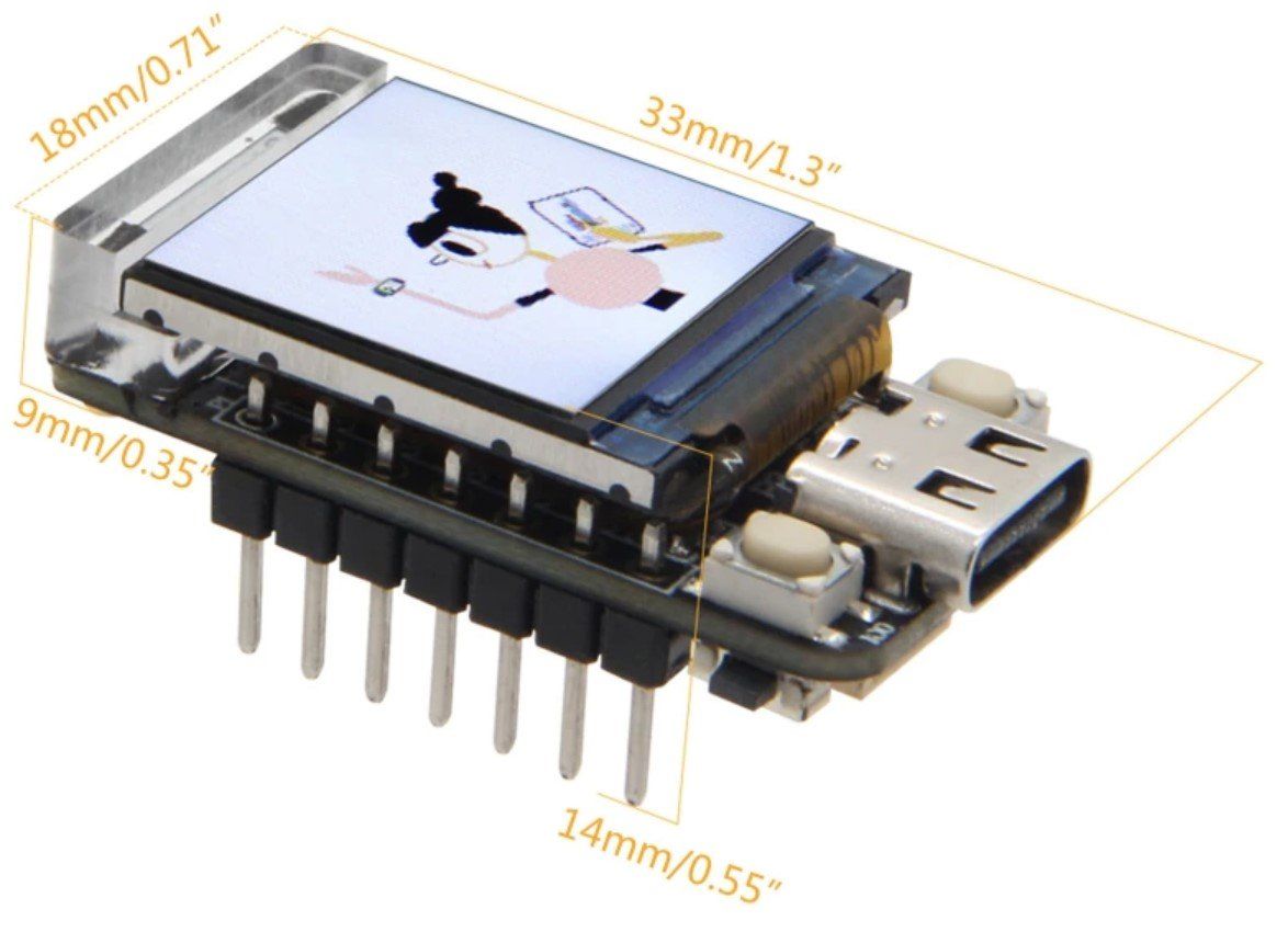 Elektronikbauteile: LILYGO ESP32-S3 Modul mit 0.85" LCD Display & USB-C – Neu und originalverpackt aus Sursee von allduino 1