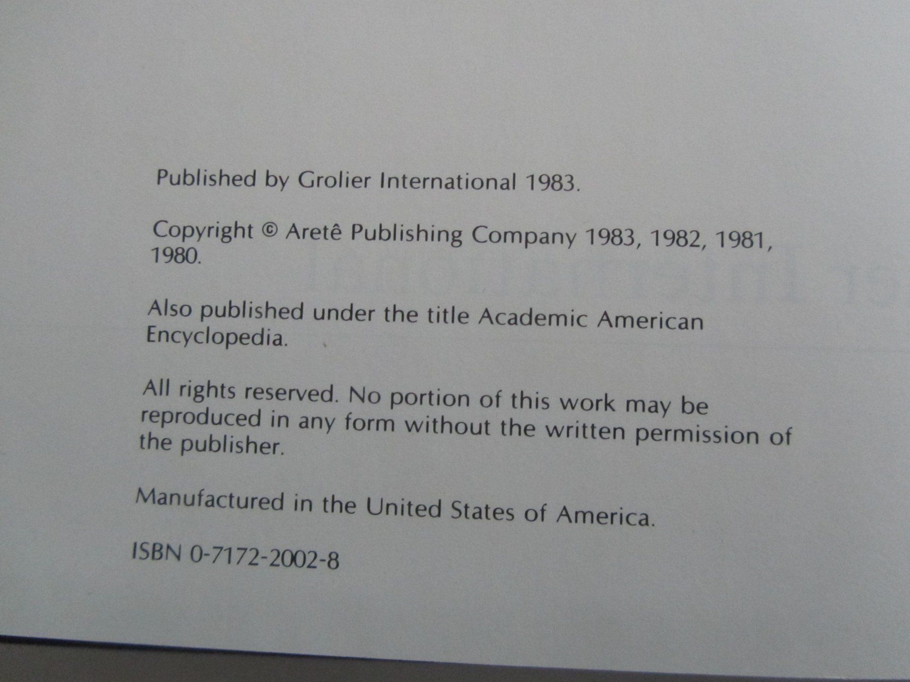 Livres: Grolier Academic Encyclopedia, 1983 – D'occasion à Locarno par edn.vintage 6