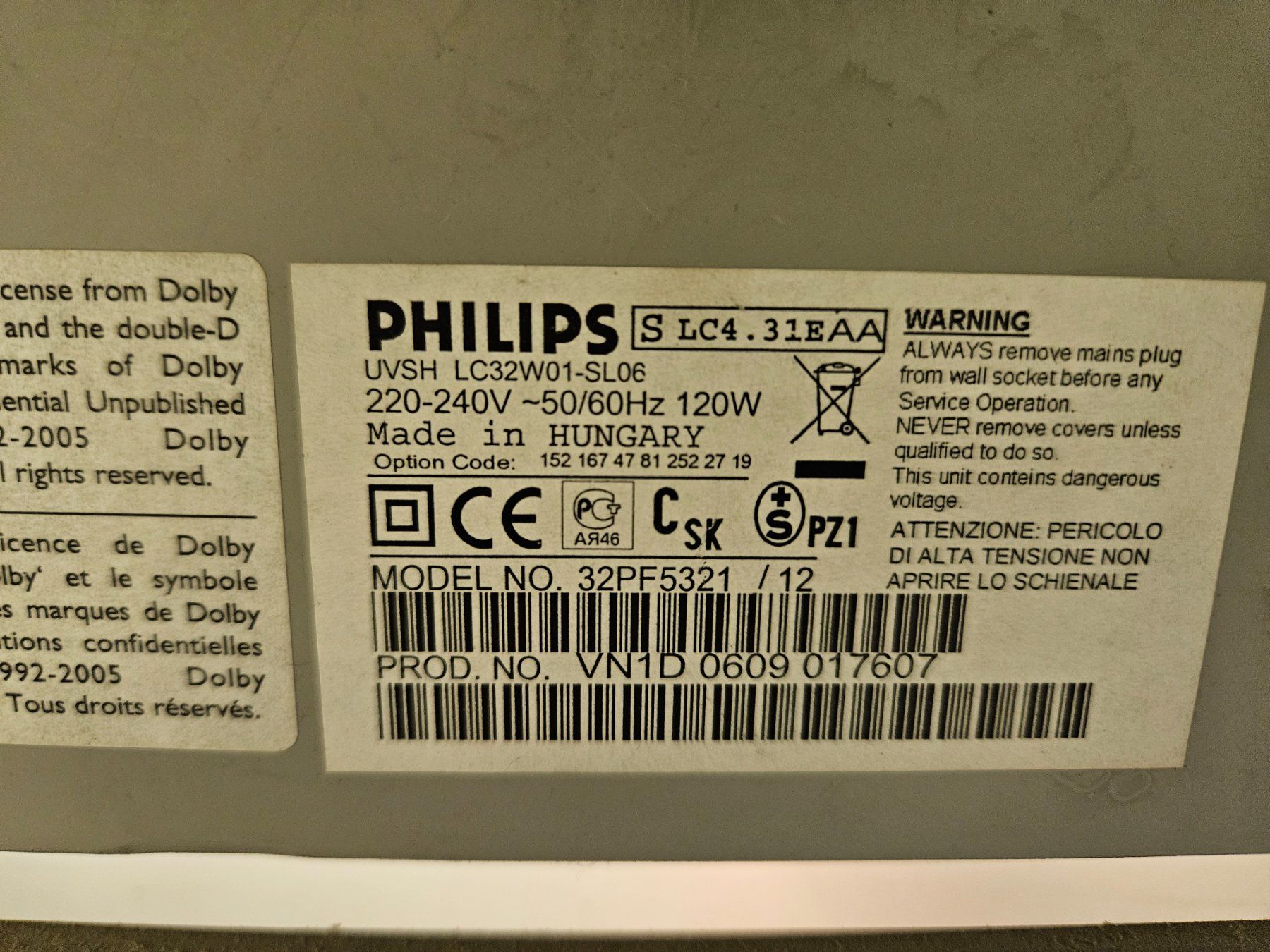 Philips Televisori: Philips LCD TV Modell 32PF5321 – Usato da Vaduz venduto da luvos1 2