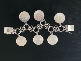 Collectors Asterix Coins Charm Bracelet Sterling Silver 925