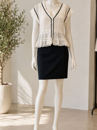 Bleistiftrock COMMA - black - Gr. 38 - TOP/neuwertig