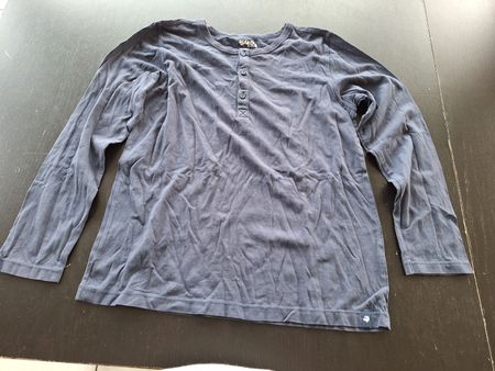 JAKO-O Langarmshirt Grösse 152 Dunkelblau Knopfverschluss