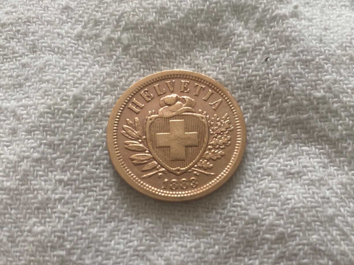 Alle Münzen: 2 centimes/Rappen 1883 B – Gebraucht aus Nyon von Ilmi09