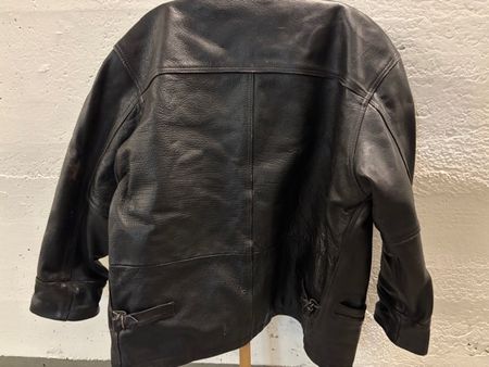 Dunkelbraune Vintage Lederjacke, Top Zustand