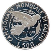 Italien 500 Lire 1990 Silber