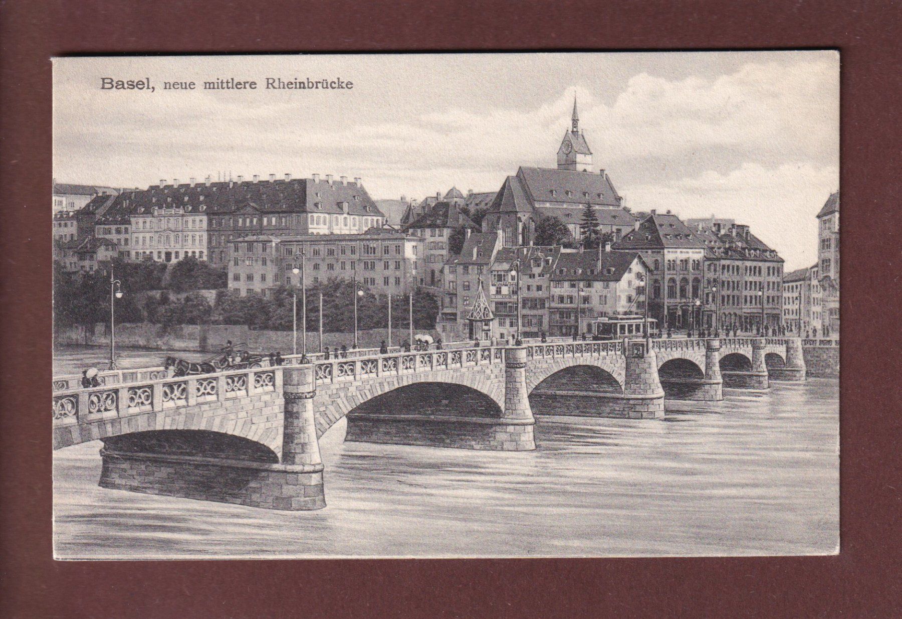 Cartoline postali: BASEL - Neue mittlere Brücke – Usato da Pully venduto da nicecards