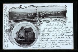AK Aesch, Schulhaus, Gesamtansicht, 1900