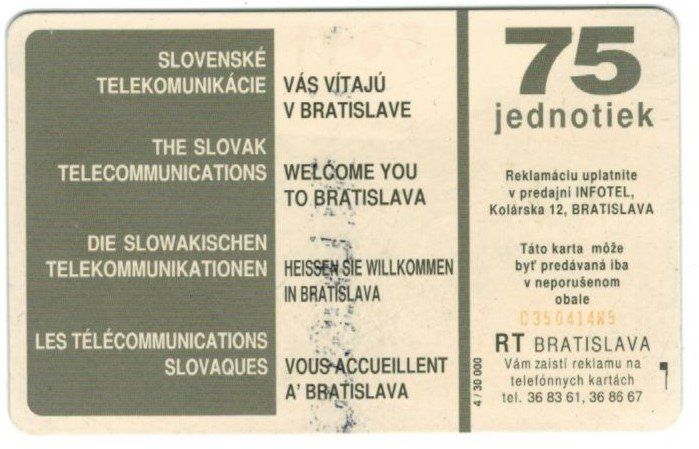 Schede telefoniche: Telefonkarte Slowakei – Usato da Zürich venduto da tol_b7c7 1