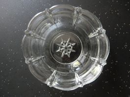 ältere dekorative Glasschale Apéroschale Glas