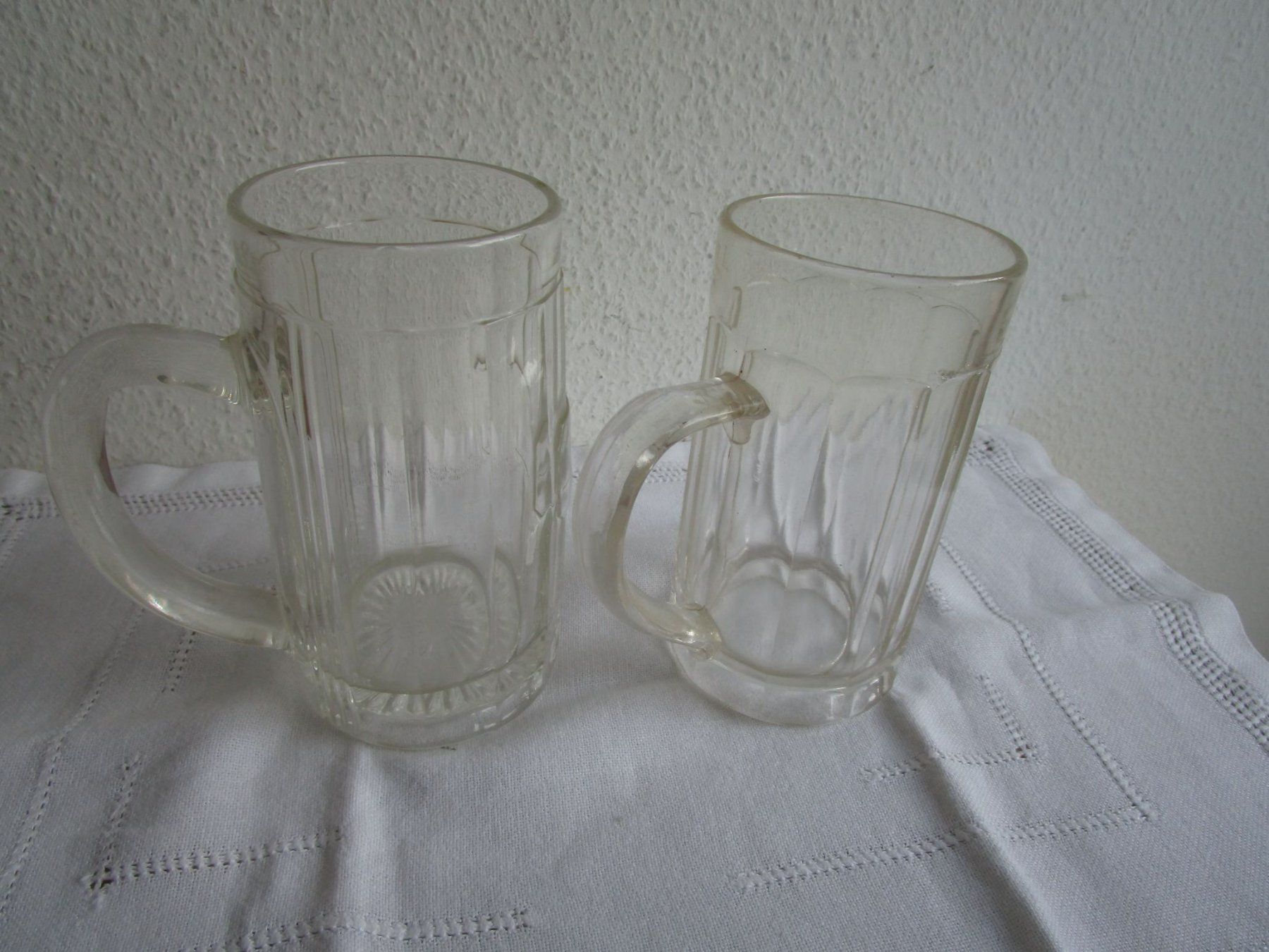 Bicchieri: 2 alte Bierkrüge, geeicht 0.5 L, ca. 1940 – Usato da Binningen venduto da mondoantico 1