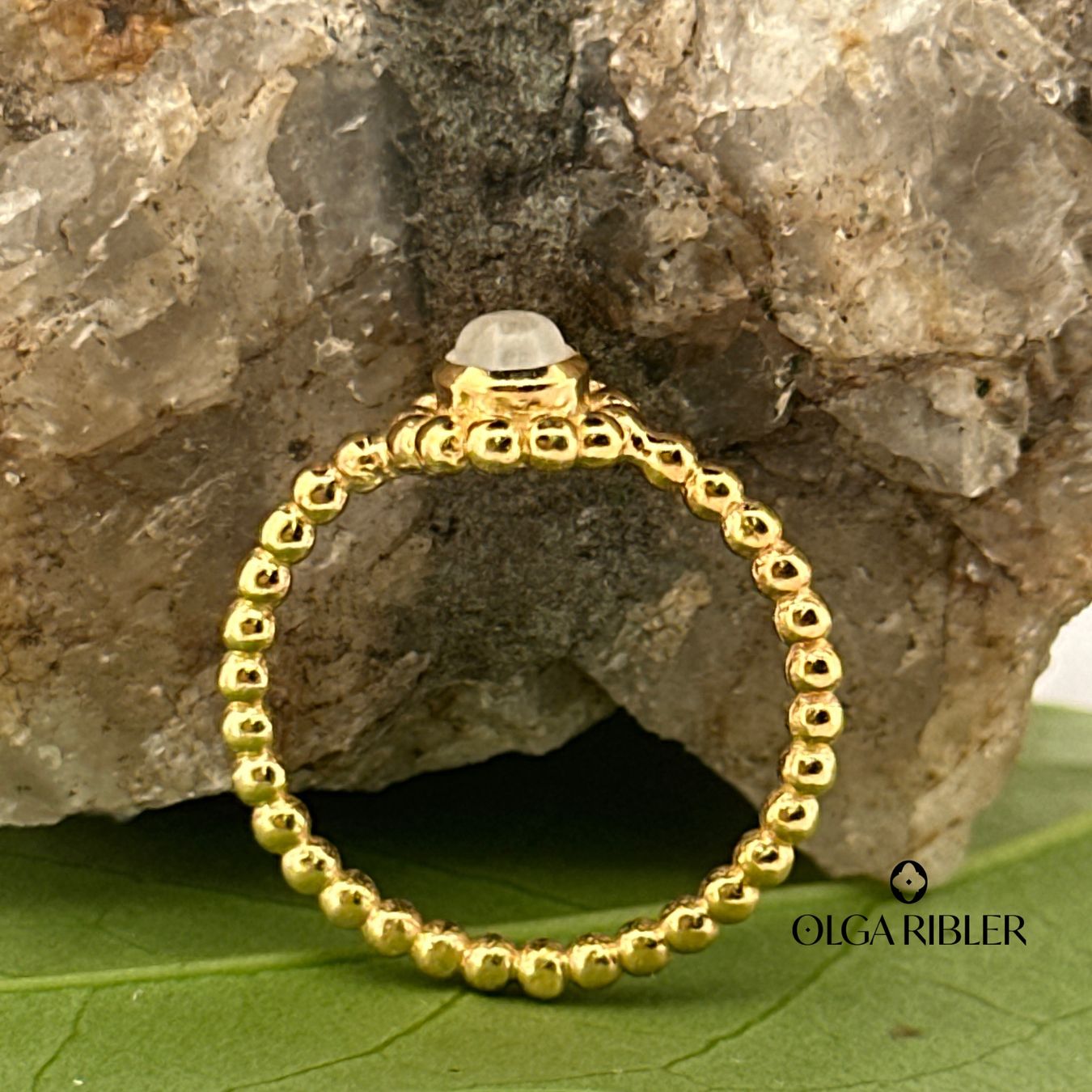 Olga Ribler Anelli: Silberring vergoldet mit Mondstein, Gr.56 – Nuovo (secondo la descrizione) da Luzern venduto da MonikaS03 2
