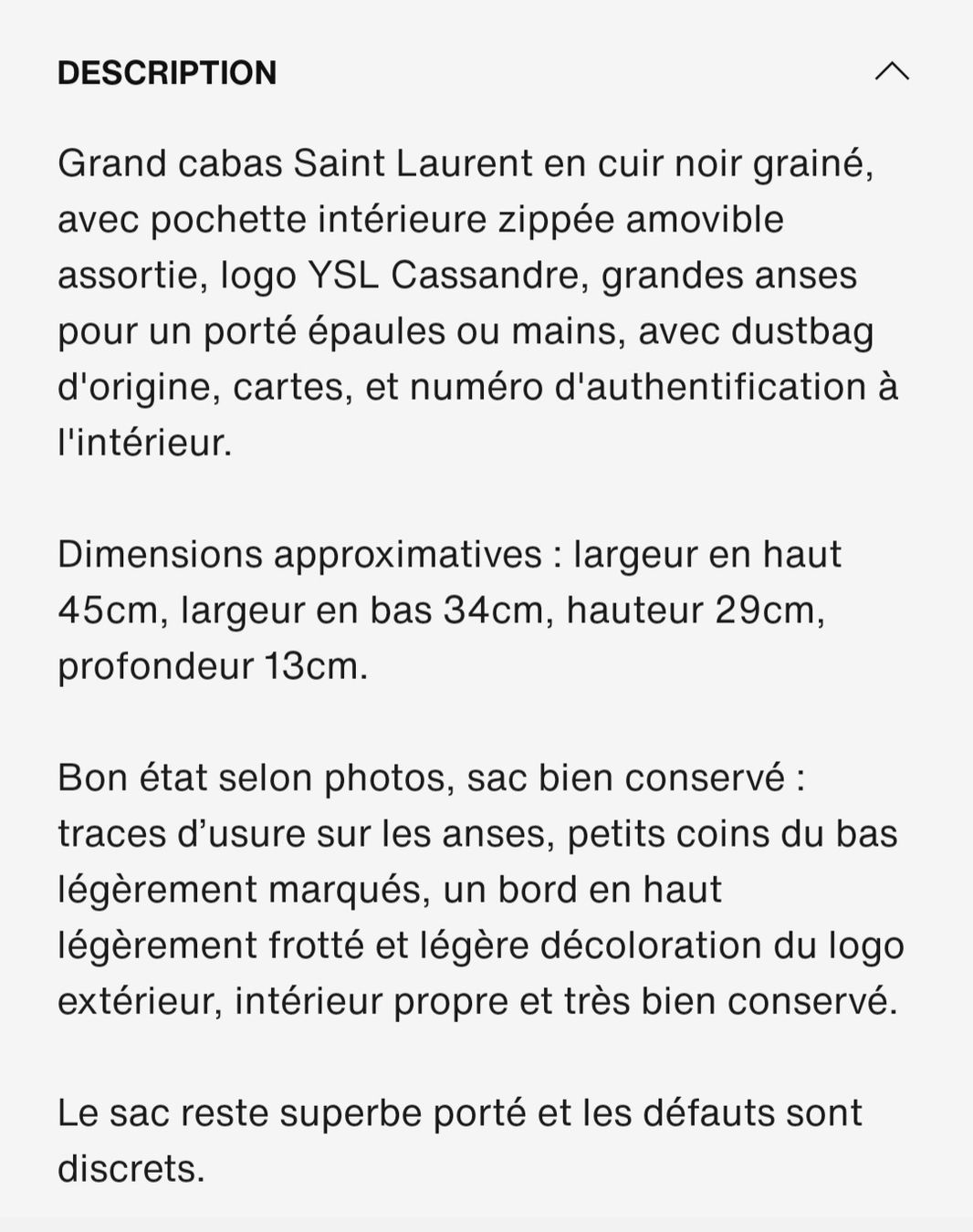 Saint Laurent Borse da donna: Grand sac cabas shopper Saint Laurent – Usato da Chêne-Bourg venduto da chsandra34 9