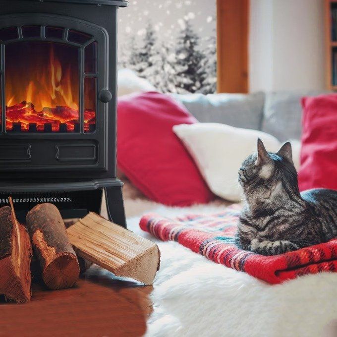 Camini: Elektrischer Kamin mit Heizung – Nuovo e nell'imballaggio originale da Winterthur venduto da aredo 4