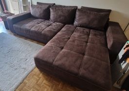 Grosses Eck-Schlafsofa mit Topper & 2x Stauraum