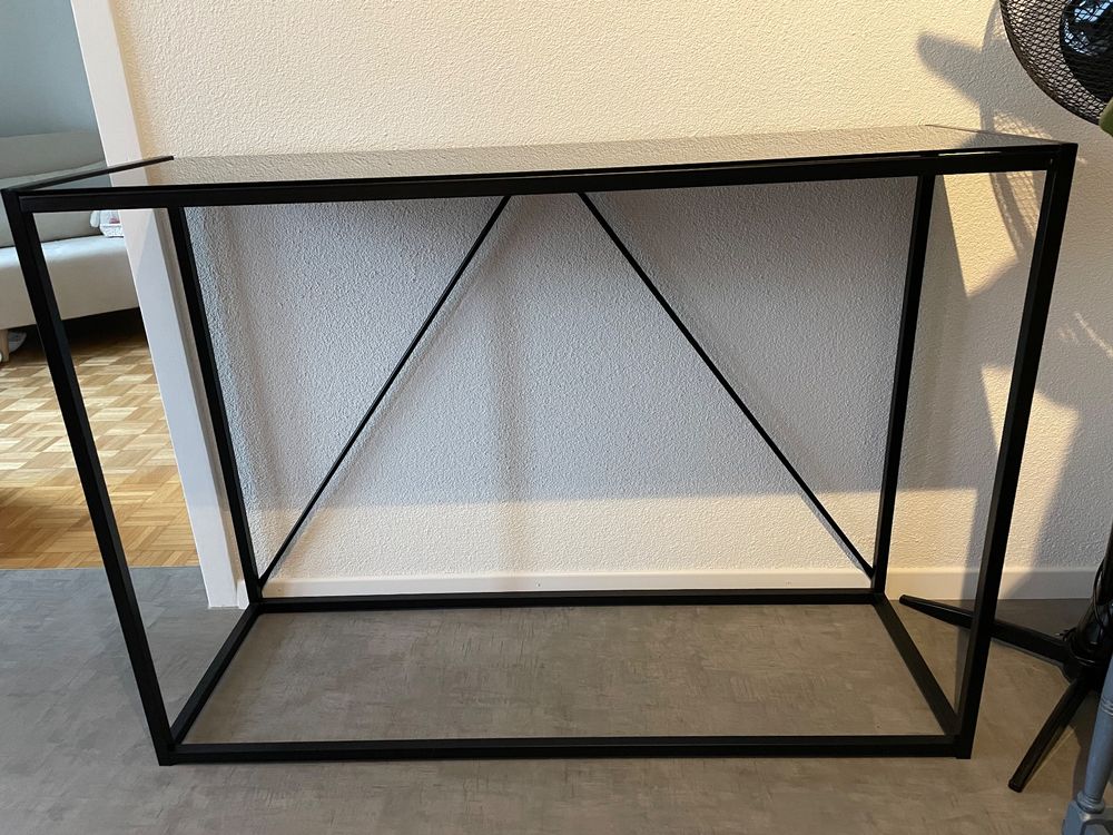 Table D'Entrée, Bout De Canapé En Verre Trempé, Table Console Moderne, Table D'Entrée Étroit