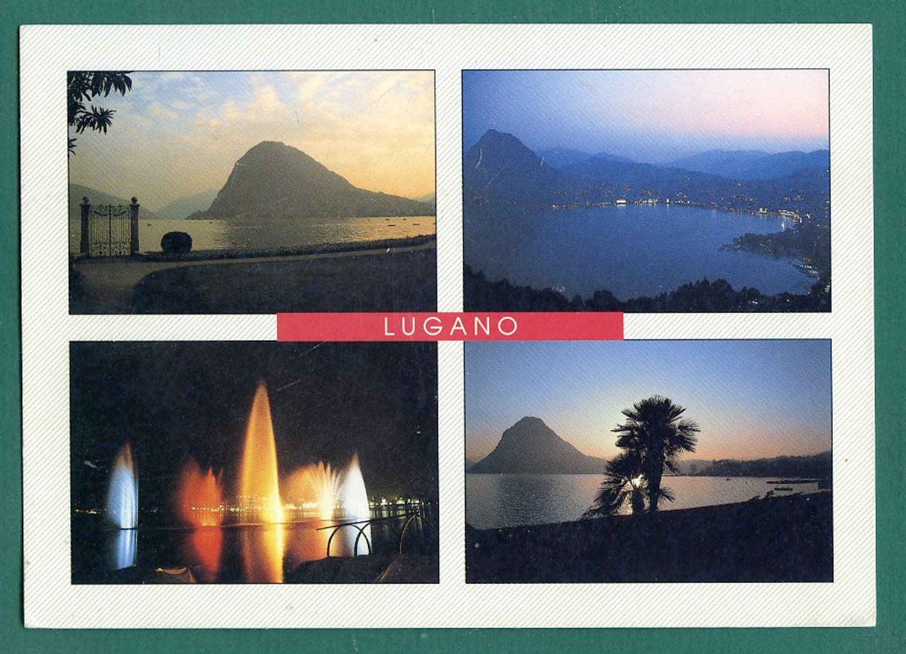 Cartoline postali: Lugano, 4 Ansichten, 1995, gelaufen Grossformat – Usato da Sargans venduto da Hausi1951