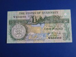 Seltene Guernsey Note 1 Pfund - Top Zustand! W934289, UNC