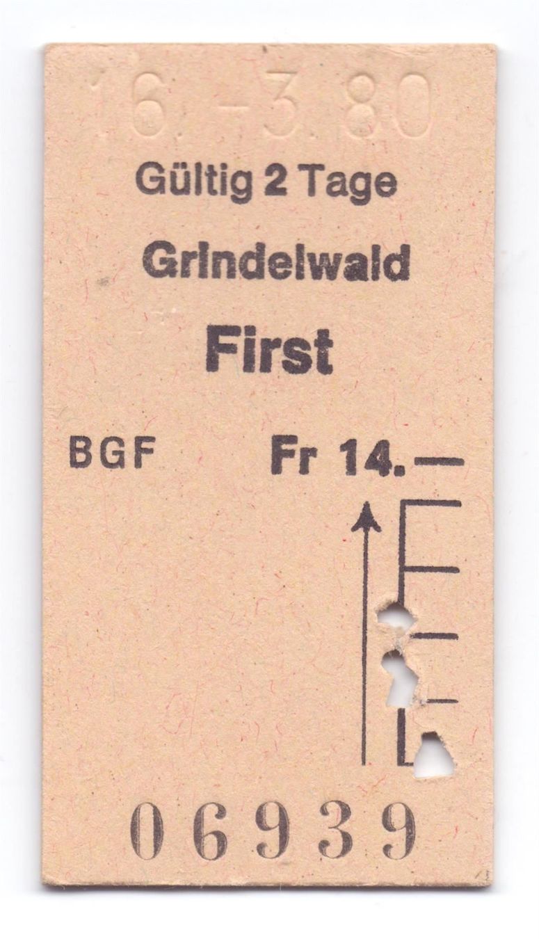 Biglietti: Billette Grindelwald  - First BGF – Usato da Langenthal venduto da Sammlungs_aus