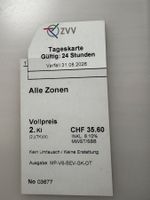 ZVV Tageskarte, ALLE ZONEN