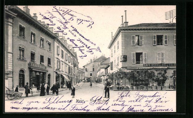 Ansichtskarten: AK Nyon, Rue St. Jean, 1902 – Gebraucht aus Berlin von bartko-reher