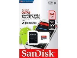 SanDisk Ultra microSDXC, 64 GB, 100 MB/s