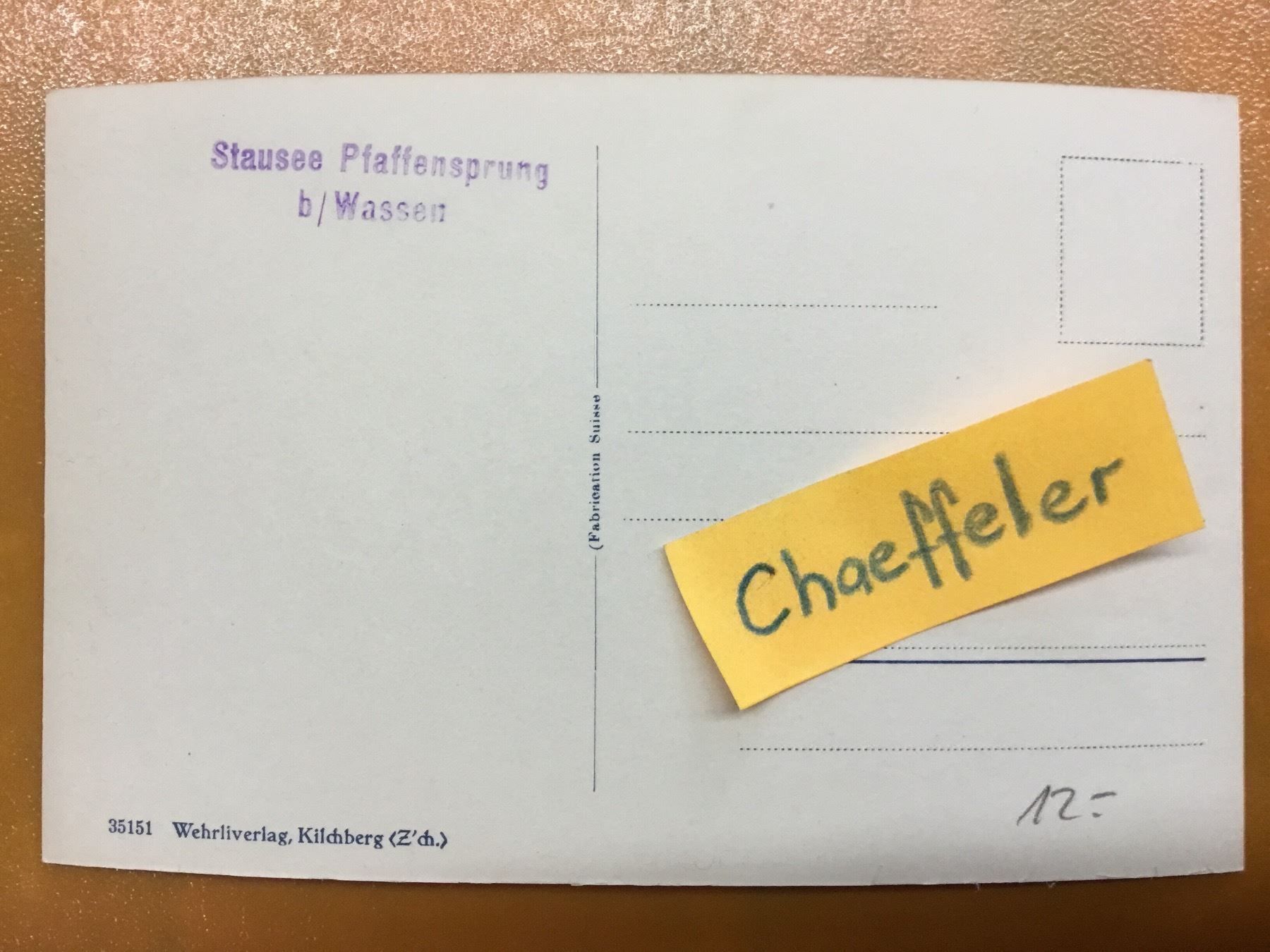 Cartoline postali: Stausee Pfaffensprung bei Wassen – Nuovo (secondo la descrizione) da Zürich venduto da Chaeffeler 2