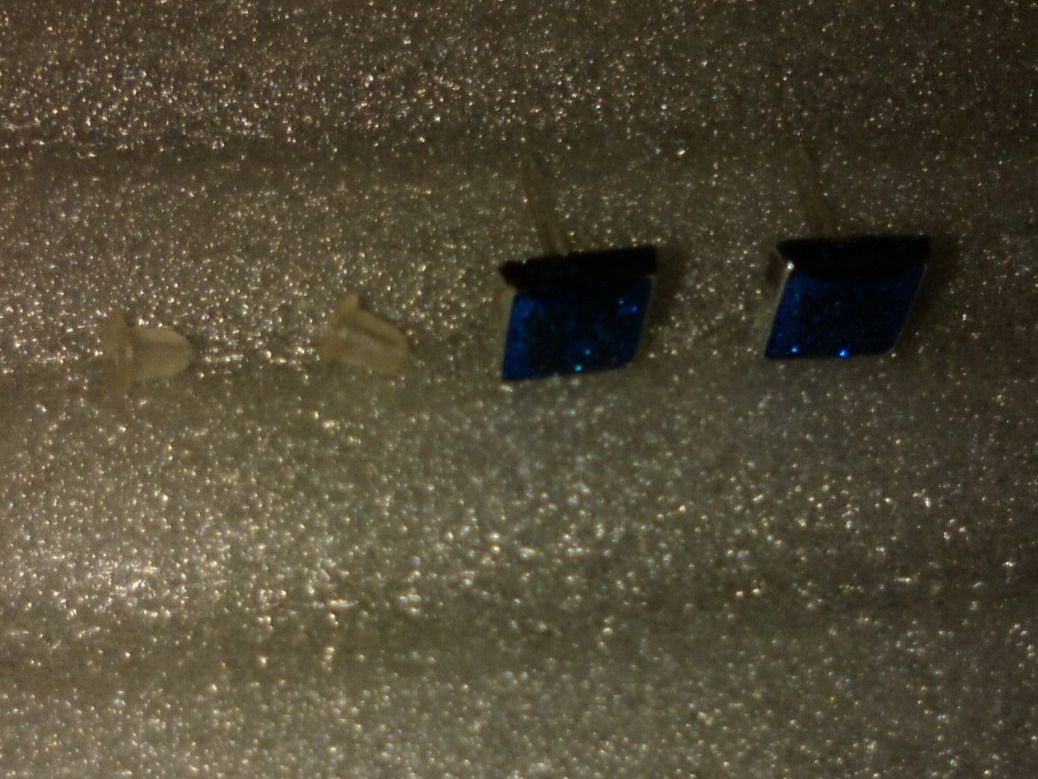 Ohrringe & -stecker: OHRRINGE MODESCHMUCK,,,DUNCKELBLAU GLITZER – Neu (gemäss Beschreibung) aus Basel von bijoutrie_4