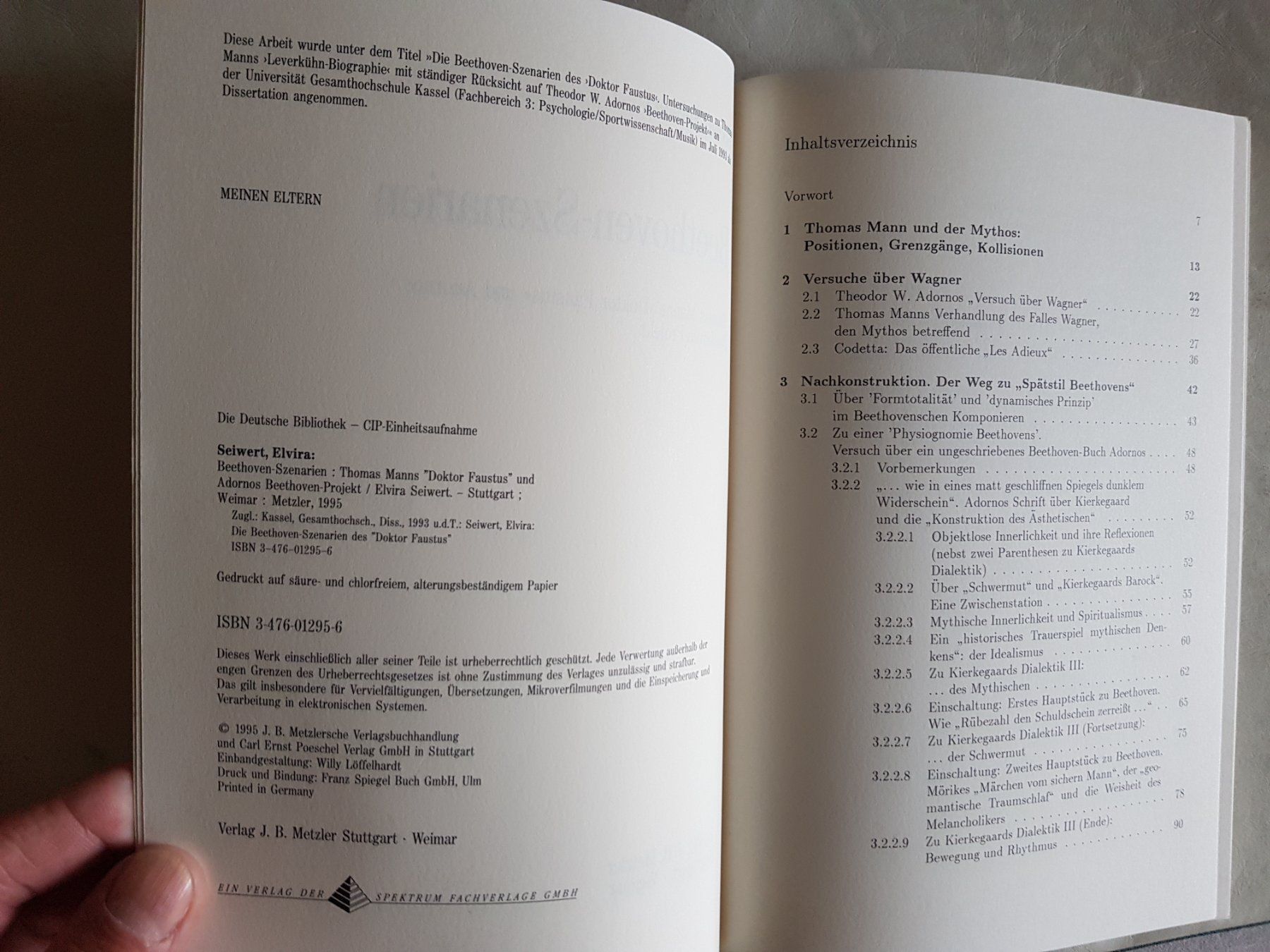 Libri: Beethoven-Szenarien - Thomas Manns Doktor Faustus ... 1995 – Usato da Walterswil BE venduto da Lonitti 2