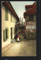 Zürich, Frau am Kranken-Mobilienmagazin