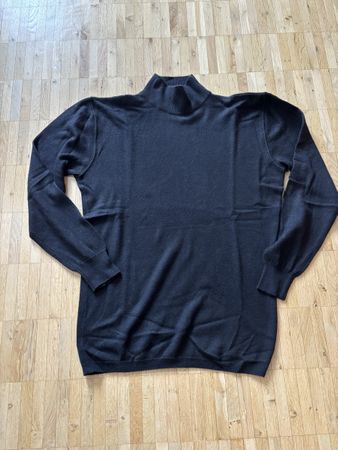 Dunkelgrauer Kaschmir-Seide Pullover, Grösse 38 Top!
