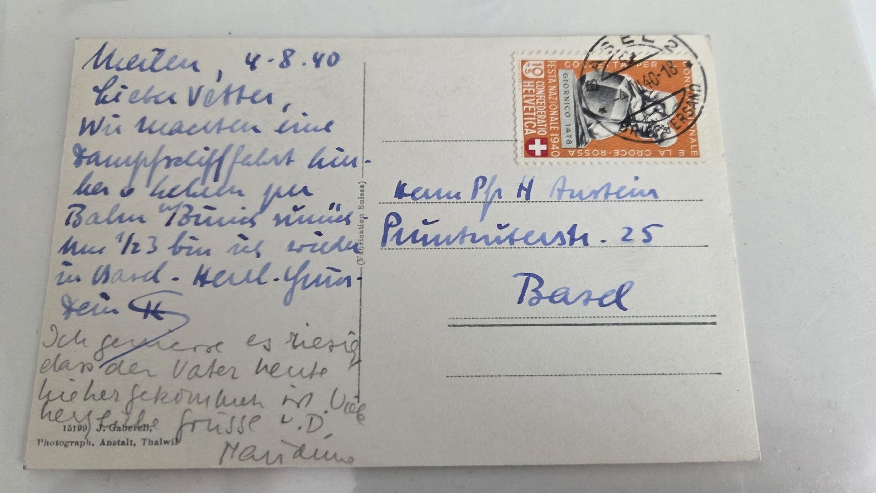 Cartoline postali: 1940 Ansichtskarte Meilen – Usato da Arni AG venduto da Moth68 1