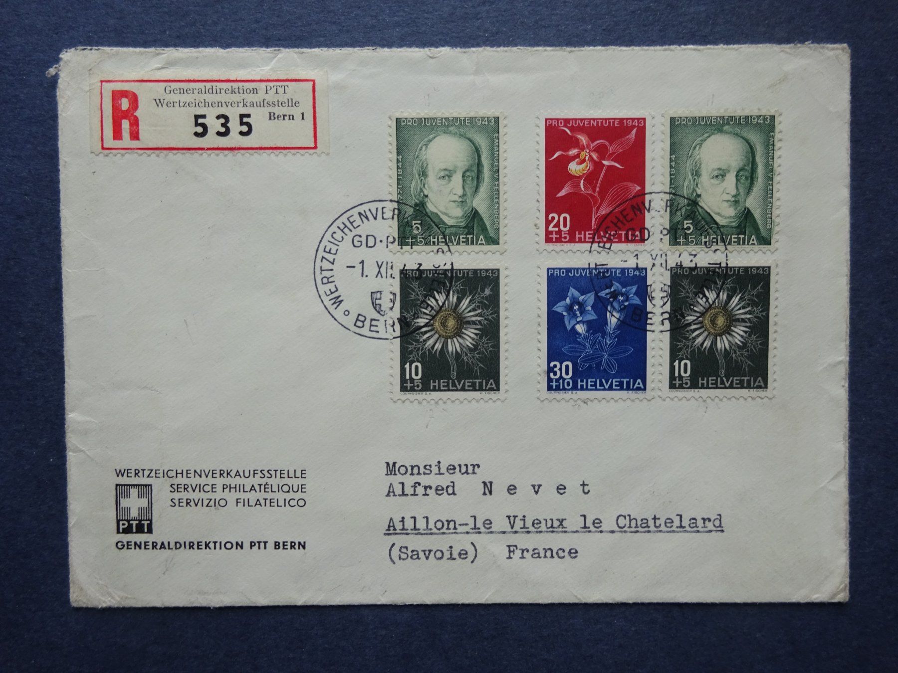 Tutti i francobolli: 1943 Pro Juventute FDC – Usato da Appenzell-Steinegg venduto da adi1975 2