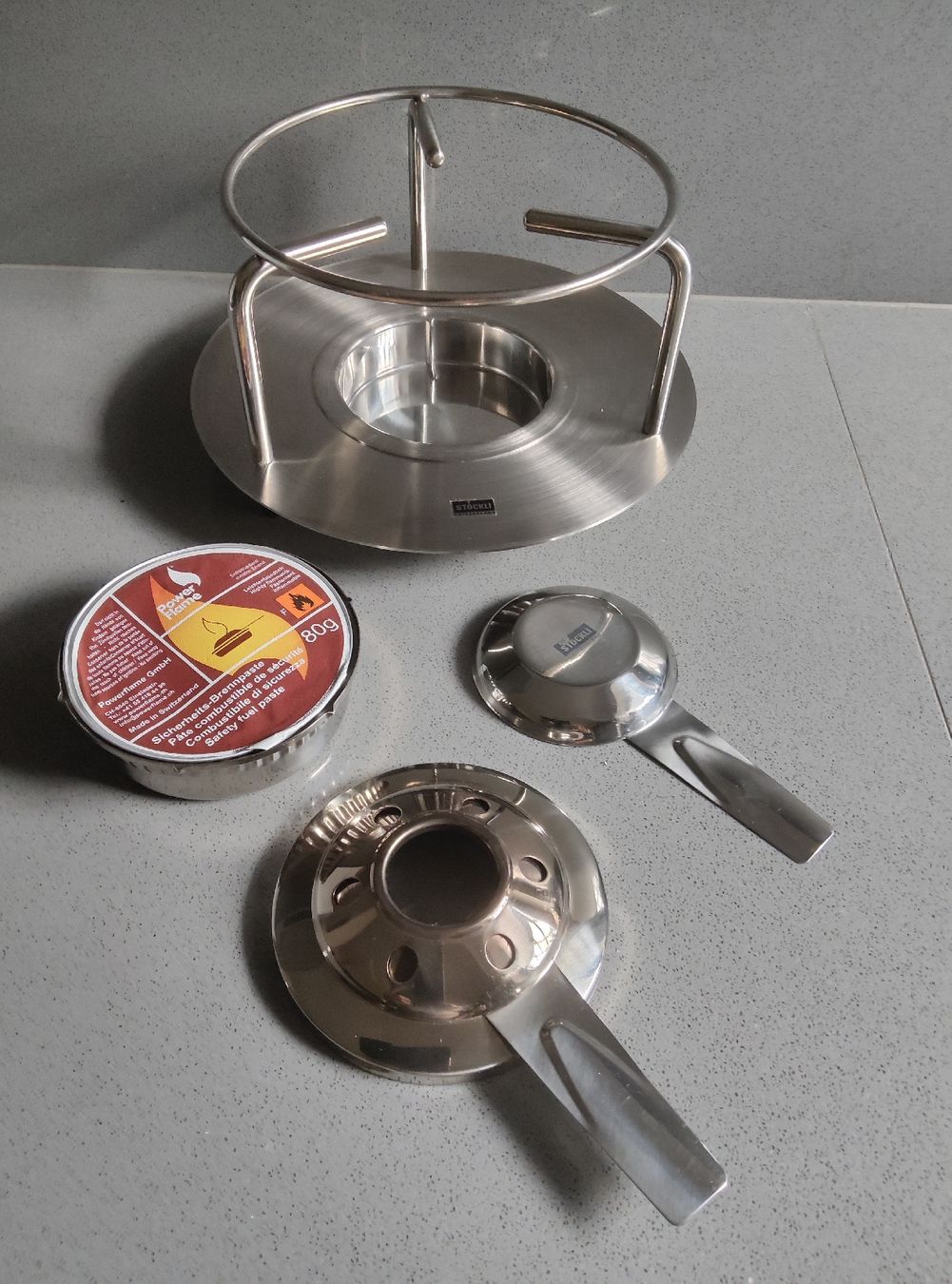 Stöckli Pfannen: FONDUE - Garnitur / STÖCKLI Aragon – Neu (gemäss Beschreibung) aus Minusio von Todesca 6